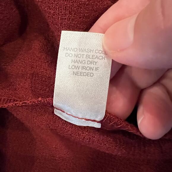 Charming Charlie Red/Maroon Short Sleeve Shift Dress - SIZE LARGE - Picture 10 of 10